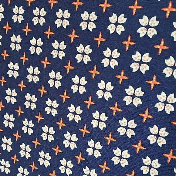 Max Studio Sleeveless Midi Dress Blue White Orange Geometric Medallion Size XS - Picture 5 of 10